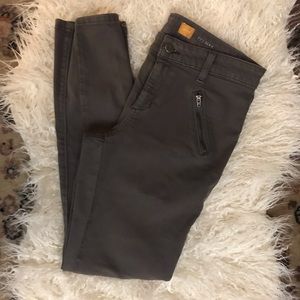 Grey Pilcro Zipper Skinny Jeans